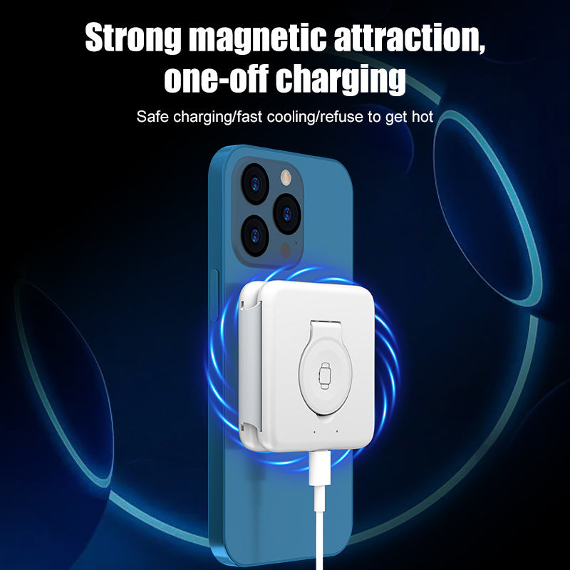 3-in-1 Folding Magnetic Suction Wireless Charger - Techno Temple